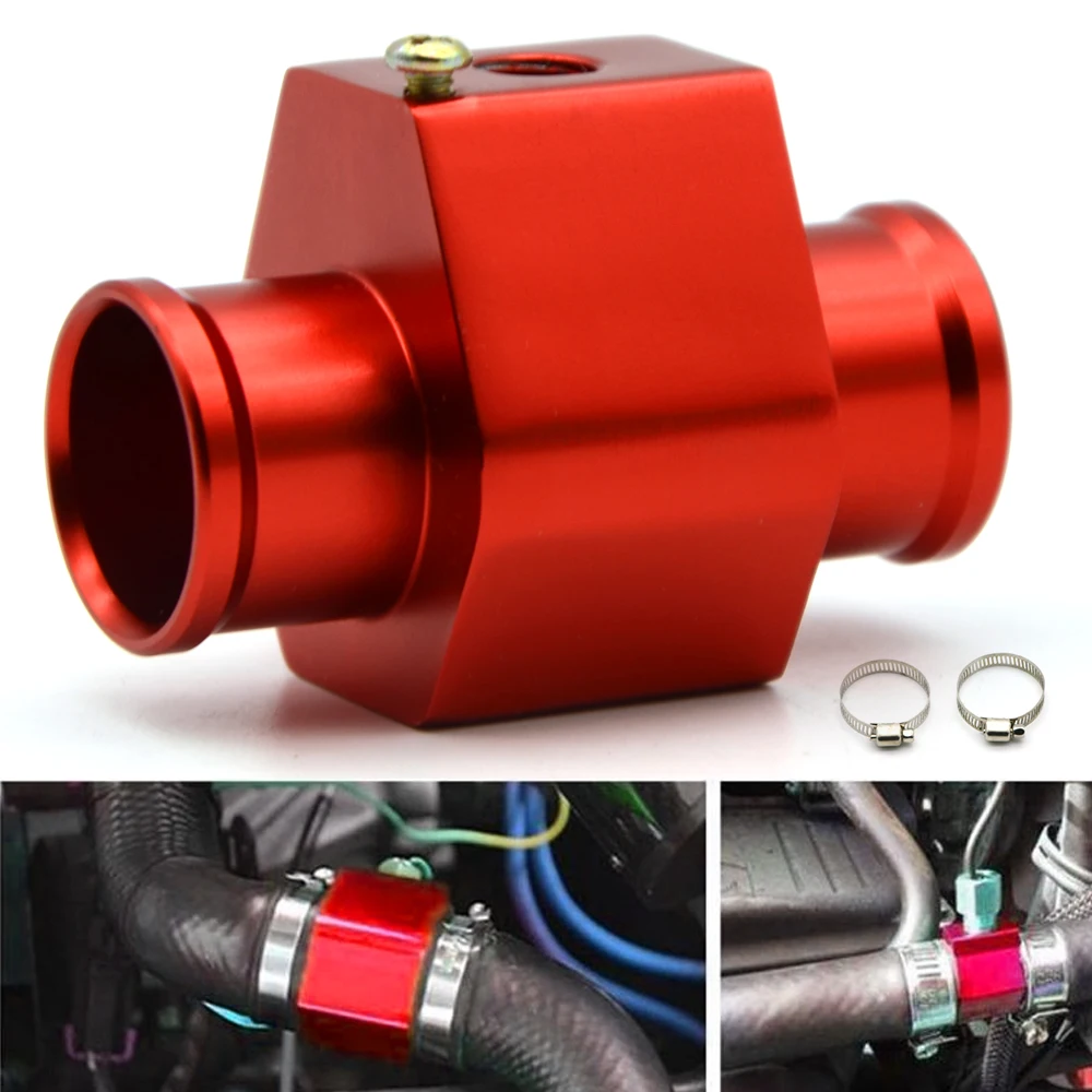 Racing Red Water Coolant Temperature Sensor Water Temp Gauge Adapter 1.25&quot; 28MM - £13.89 GBP