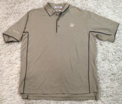 Chevron Midway Sunset Oil Field Tan Employee Embroidered Polo Shirt Size... - $28.98
