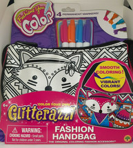 Mine to Color Glitterazzi Fashion Handbag Racoon New Color Your Own - $272.74 MXN