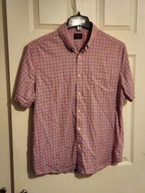 Untuckit Pellenti Men XL Short Sleeve Plaid Button Down Shirt - $19.79