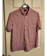 Untuckit Pellenti Men XL Short Sleeve Plaid Button Down Shirt - £15.56 GBP