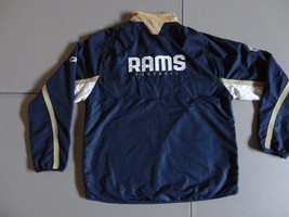 St. Louis Rams Sewn NFL Reebok Authentic Football Sideline Jacket Mens XL EXCEL - £23.51 GBP