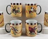 6 Pc Lenox Winter Greetings Everyday Mugs Set Birds Ribbons Holly Coffee... - £61.96 GBP