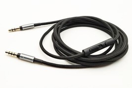 Nylon Audio Cable with Mic For Yamaha HPH-Pro500 Pro400 W300 YH-E700A L700A - £15.48 GBP