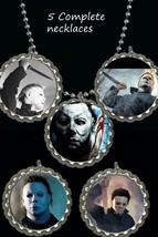 Michael myers 5 piece necklace set halloween great gift necklaces ball chain - £8.87 GBP
