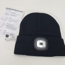 Bluetooth Wireless LED Knit Beanie Cap with Music Speakers &amp; Light Rechargeable - £16.28 GBP