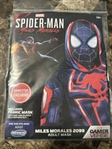 Marvel Spiderman Miles Morales 2099 Gamer Verse Adult Black Mask NIP JWC1454 - £11.65 GBP