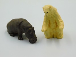 Britains Ltd. England Plastic Polar Bear Sitting Up And Hippo Lot of 2 - $9.79