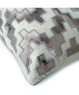 Gray Throw Pillow Covers 16&quot;x16&quot; Faux Leather, Steely Progress - $47.25+