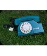 Vintage Soviet  USSR Turquoise Color Rotary Dial Phone Telephone TA-72 - $94.35 CAD