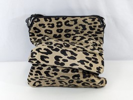 Maurizio Taiuti Leopard Print Handbag Purse Leather Italy Cheetah Animal... - $48.19