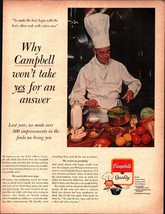 1961 Campbell&#39; Soup Chef Color Print Ad. Last year they made 500 improvements c5 - £20.71 GBP