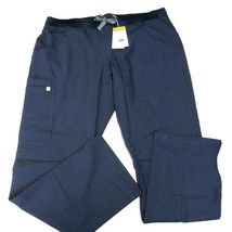 FIGS Kade Cargo Scrub Pants Womens L Navy Blue Anti Wrinkle Super Soft Stretch - £29.28 GBP