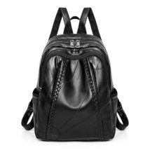 Vintage Real Leather Backpack Women 2022 Mochila Feminina Big Capacity Bagpack S - £32.23 GBP