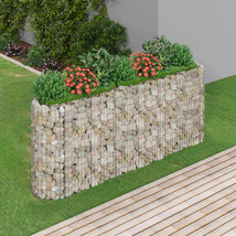 vidaXL Large Silver Gabion Raised Iron Garden Bed - $7,026.37 MXN