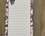 Blue Flowers Note Pad Shopping List Magnetic Memo To Do List NEW - $4.27