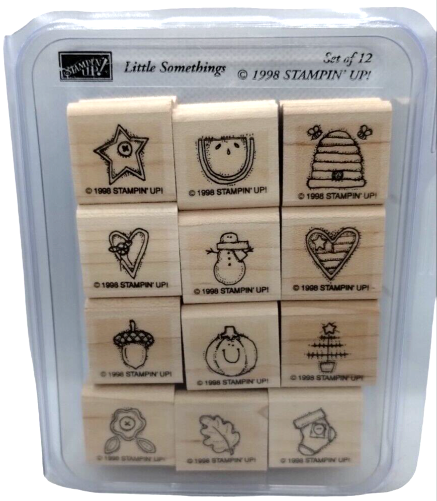 Primary image for Stampin Up Little Somethings 12 Piece Rubber Stamp Kit 1998 Seasonal Symbols