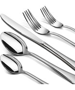 Silverware Set, 40 Piece Stainless Steel Cutlery Sets For 8,, Dishwasher... - $51.99