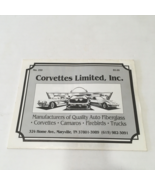 Vintage corvettes limited inc. auto fiberglass parts catalog no. 250 - $24.70