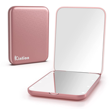 Pocket Mirror, 1X/3X Magnification LED Compact Travel Makeup Compact Mirror with - £16.00 GBP
