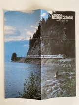 1990 BC Rail British Columbia Canada Railway Passenger Train Schedule Ti... - $29.95