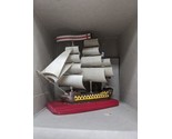 British Large Double Decker Handcrafted Wooden Model Ship - $69.29