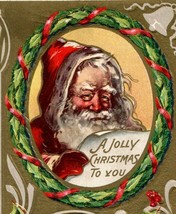 1908 Embossed Christmas Postcard Old Santa - £17.13 GBP