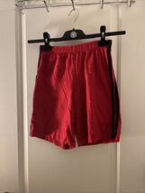 Starter Boys Athletic Cotton Shorts Elastic Waist Size M 8 Red Black - $34.61 CAD