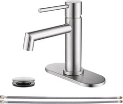 Bathroom Faucet With Pop Up Drain Stopper, Escutcheon And Supply Lines, Single - £52.74 GBP