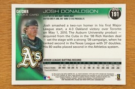 2010 Topps Chrome Refractor Josh Donaldson #191 Rookie RC Athletics Base... - £3.94 GBP