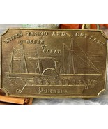 Belt buckle Wells Fargo &amp; Co. Ocean to Ocean stamped Tiffany Studio New ... - $57.50
