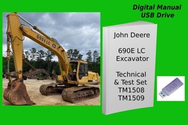 John Deere 690E LC Excavator Technical &amp; Operation Test Manual Set See Desc. - £33.60 GBP