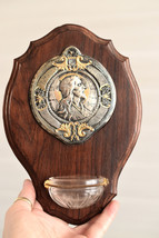 ⭐Antique/vintage French religious wall deco,holy water font Jesus Christ... - $48.51