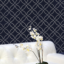Fuji Allover Stencil Pattern - Large - Reusable stencil for easy DIY wall decor! - £31.59 GBP