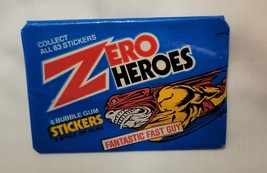 UNOPEN Pack of 1980s Donruss Zero Heroes Bubble Gum Stickers - £2.32 GBP