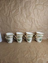 Lenox Vintage USA Holiday Holly Berry Gold Trim Coffee Tea Mug Cups Set ... - $74.79