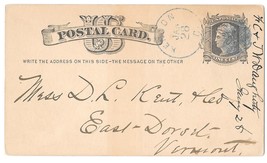 1879 Ohio Kenton O Blue Fancy Cork Cancel on UX5 Postal Card - £3.98 GBP