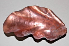 Gregorian Hammered Copper Shell Leaf Trinket Dish Small Candy 6.5 Inches - £10.68 GBP
