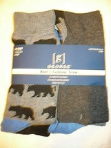 George Men&#39;s Fashion Novelty Crew Socks 6 Pair Shoe Size 6-12  Bear Part... - £13.39 GBP