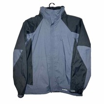 LL Bean Mens Large Regular Hooded Softshell Jacket w Zip Liner Blue OCFA2 - AC - £24.67 GBP