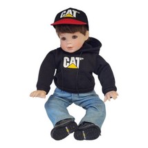 CAT Caterpillar Little Ryan Porcelain Doll 10&quot; Vtg Farm Implement Collectible - £27.71 GBP