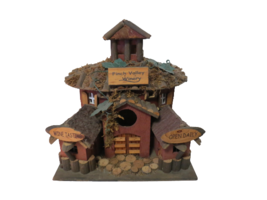 Handmade Wood Finch Valley Winery Bird House W/Moss 10&quot;L x 11&quot;T Yard Art Garden - £27.40 GBP