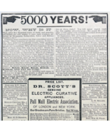 1886 Dr Scott Electric Curatives Advertisement Victorian Quack Medicine ... - €21,33 EUR