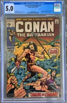 Conan the Barbarian #1 (1970) CGC 5.0 -- White pgs; 1st &amp; origin of Conan - £397.36 GBP