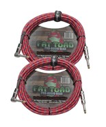 Guitar Cables (2 Pack) Right Angle to Straight-End Instrument Cord Tweed... - $38.26 CAD