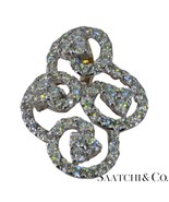 18k (750) White and Yellow Gold Natural Diamond Brooch / Pin - $1,405.80