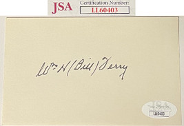 Wm H. Bill Terry signed 3x5 Index Card- JSA #LL60403 (New York Giants/1954 HOF) - £51.11 GBP