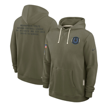 Mens Olive Colts 2025 Salute to Service Sideline Pullover Hoodie - India... - $69.90
