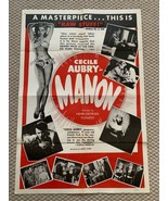 Manon 1968, Romance/Drama Original Vintage One Sheet Movie Poster  - £38.94 GBP