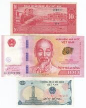 Vietnam, South Vietnam, Set of 3, Different Issue Banknote Collection - $25.15